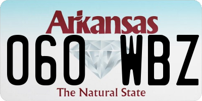 AR license plate 060WBZ