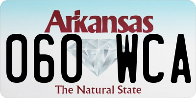 AR license plate 060WCA