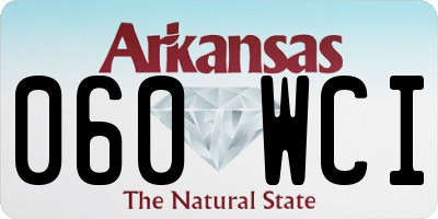 AR license plate 060WCI