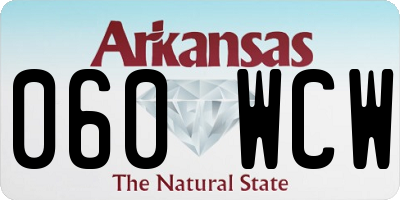 AR license plate 060WCW