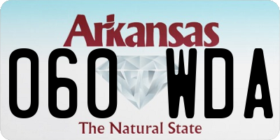 AR license plate 060WDA