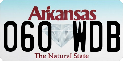 AR license plate 060WDB