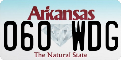 AR license plate 060WDG