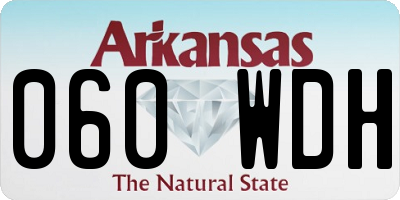 AR license plate 060WDH