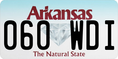 AR license plate 060WDI