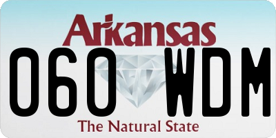 AR license plate 060WDM