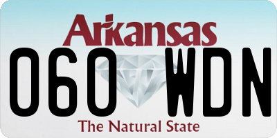 AR license plate 060WDN