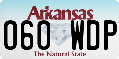 AR license plate 060WDP