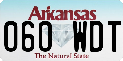 AR license plate 060WDT