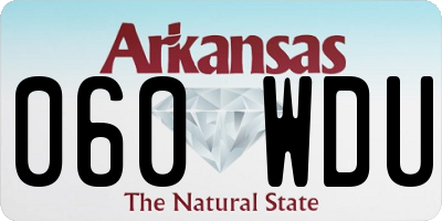 AR license plate 060WDU