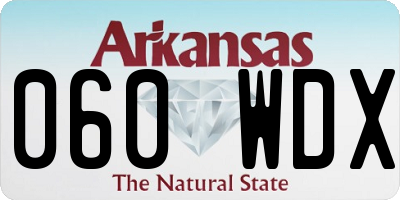 AR license plate 060WDX
