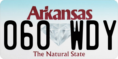 AR license plate 060WDY