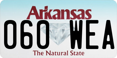 AR license plate 060WEA