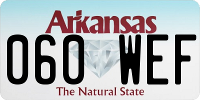 AR license plate 060WEF