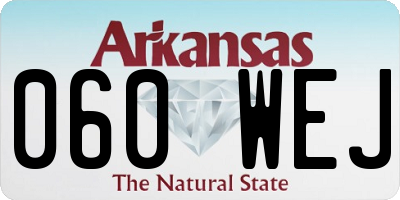 AR license plate 060WEJ