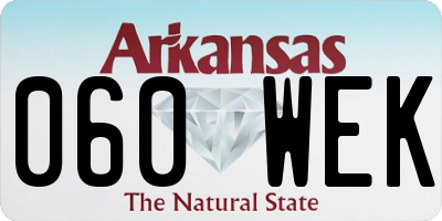 AR license plate 060WEK
