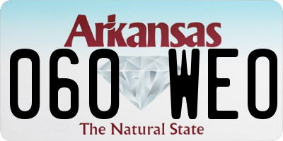 AR license plate 060WEO