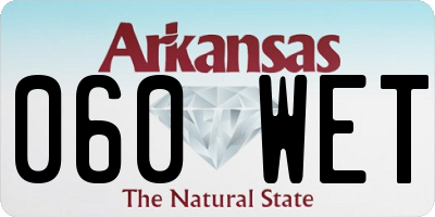 AR license plate 060WET