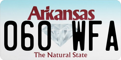 AR license plate 060WFA