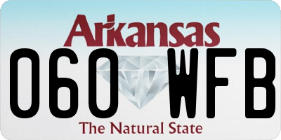 AR license plate 060WFB