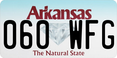 AR license plate 060WFG
