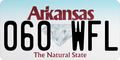 AR license plate 060WFL