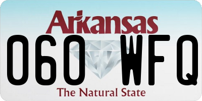 AR license plate 060WFQ