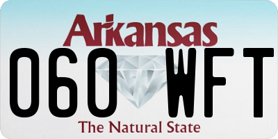 AR license plate 060WFT