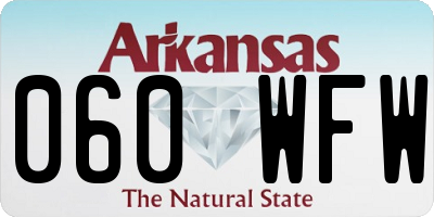 AR license plate 060WFW