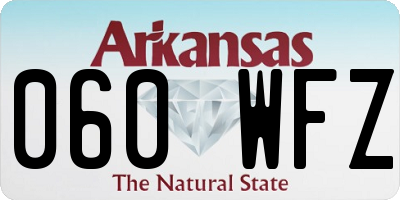AR license plate 060WFZ