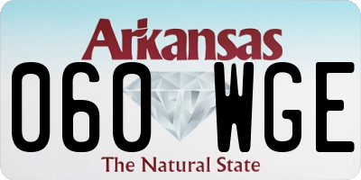 AR license plate 060WGE