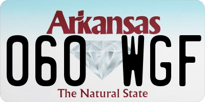 AR license plate 060WGF