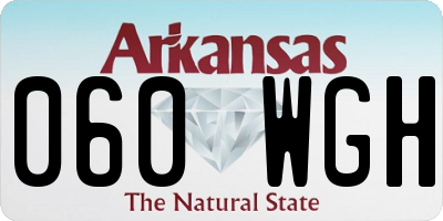 AR license plate 060WGH