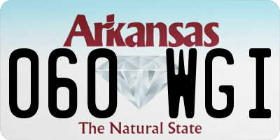 AR license plate 060WGI