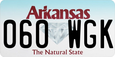 AR license plate 060WGK