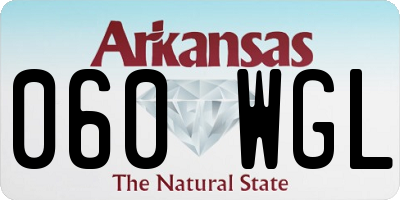 AR license plate 060WGL