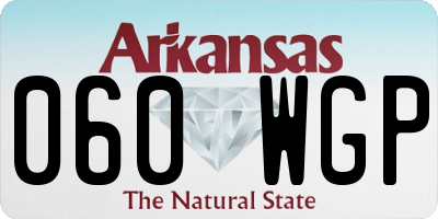 AR license plate 060WGP