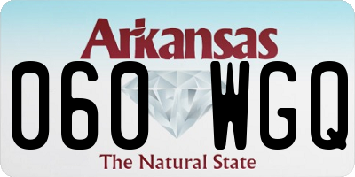 AR license plate 060WGQ