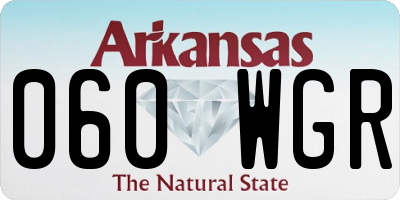 AR license plate 060WGR