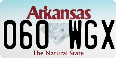 AR license plate 060WGX