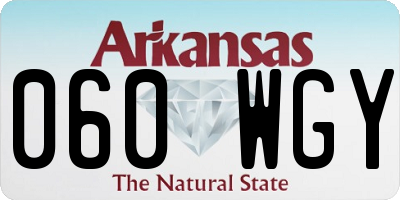 AR license plate 060WGY