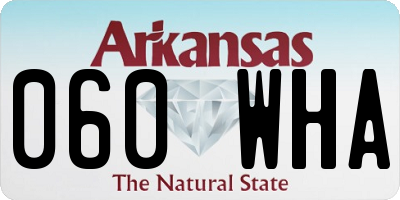 AR license plate 060WHA