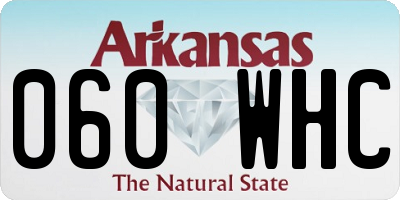 AR license plate 060WHC