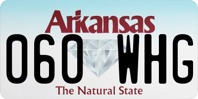 AR license plate 060WHG