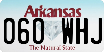 AR license plate 060WHJ