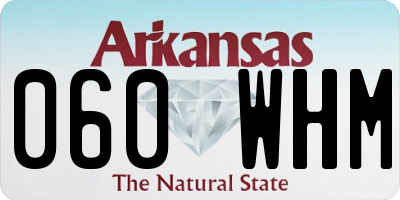 AR license plate 060WHM