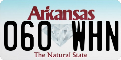 AR license plate 060WHN