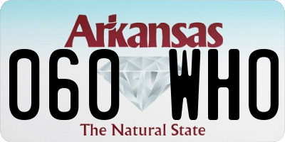 AR license plate 060WHO