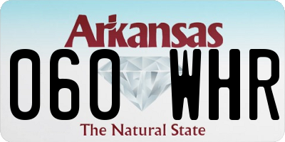 AR license plate 060WHR