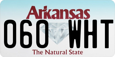 AR license plate 060WHT